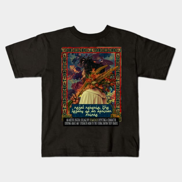 Afro-futurism afrocentric african print on back Kids T-Shirt by 1cosmozach